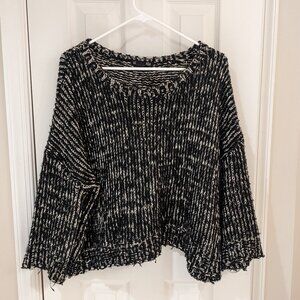 Love&Love Black and White Oversized Sweater Women's Size M